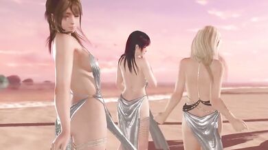 Dead or Alive Xtreme Venus Vacation Misaki Marie Rose and Koharu Soiree Dore Dress Nude Mod Fanservice Appreciation