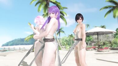 Dead or Alive Xtreme Venus Vacation Fiona Nagisa and Lobelia Soiree Dore Dress Nude Mod Fanservice Appreciation
