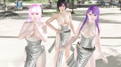 Dead or Alive Xtreme Venus Vacation Fiona Nagisa and Lobelia Soiree Dore Dress Nude Mod Fanservice Appreciation
