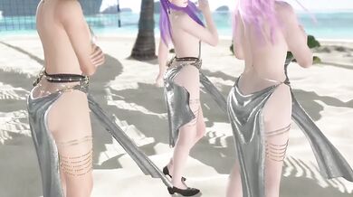 Dead or Alive Xtreme Venus Vacation Fiona Nagisa and Lobelia Soiree Dore Dress Nude Mod Fanservice Appreciation