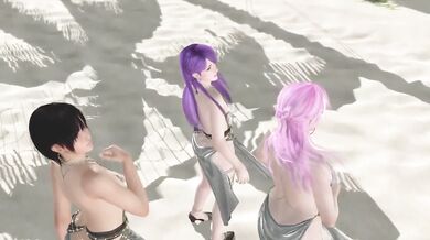 Dead or Alive Xtreme Venus Vacation Fiona Nagisa and Lobelia Soiree Dore Dress Nude Mod Fanservice Appreciation