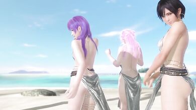 Dead or Alive Xtreme Venus Vacation Fiona Nagisa and Lobelia Soiree Dore Dress Nude Mod Fanservice Appreciation