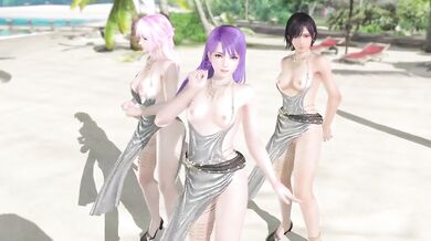 Dead or Alive Xtreme Venus Vacation Fiona Nagisa and Lobelia Soiree Dore Dress Nude Mod Fanservice Appreciation