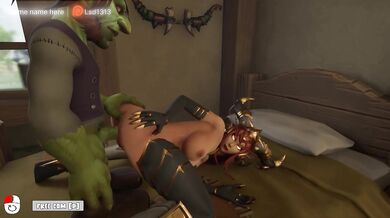 A dirty goblin fucked a witch girl on Halloween and gave her sperm