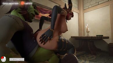 A dirty goblin fucked a witch girl on Halloween and gave her sperm