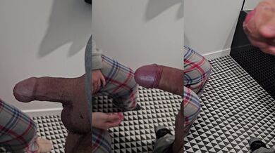 Milf sucks thick uncut cock fast