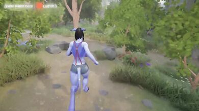 A draenei girl gave her elven boyfriend a blowjob. 3D Hentai Game