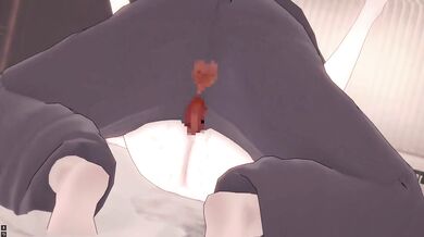 Hololive 常闇トワ　催淫ボテ腹セックス