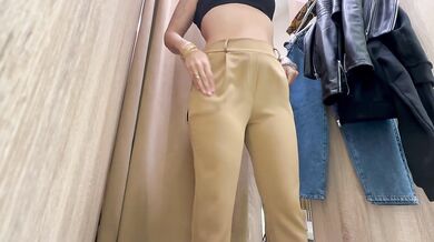Stepmom and Stepdaughter Lesbian Sex in Changing Room – Taboo Fitting Room Fun