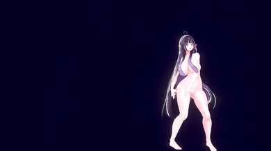 Nude Elf VTuber Layin Low Hentai MMD