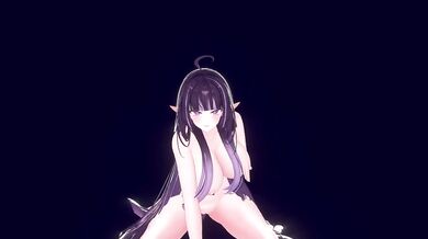 Nude Elf VTuber Layin Low Hentai MMD