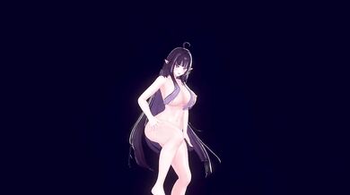 Nude Elf VTuber Layin Low Hentai MMD