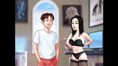 Hot Asian teacher wants to have very hot sex - summertime saga