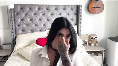 Sexy Colombian girl receives milk after class