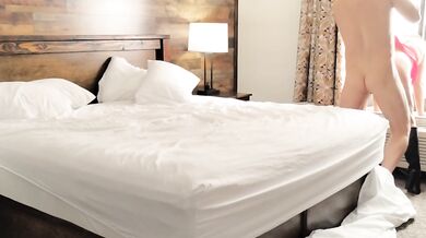 Unfaithful wife meets guy in hotel and gets fucked in ass in front of the window