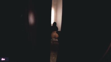 Caught stepsis in stockings by jerking and fucked her ass (POV)