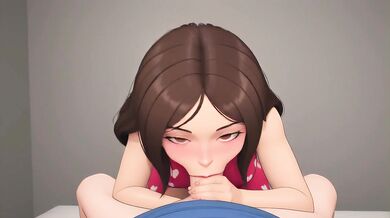 AI Generated - Brunette Heart Top Deepthroat Cutie & Bedroom Passion Part 1
