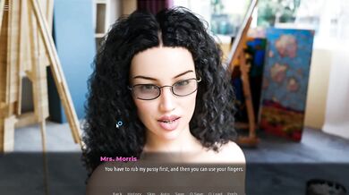 Milf's of Sunville video game of Marcos sex art in the class teacher Mrs. Morris