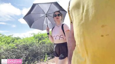 Amateur Couple Vacation Public Nude Beach Flashing Boobs