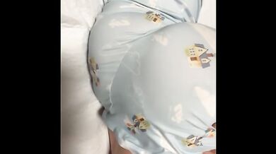 Sweet girl can’t hold her full bladder and pees the bed
