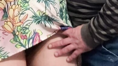 FINGERS MOVE FAST, PUSSY SURRENDERS UTTERLY IN RAW PUBLIC MOMENT