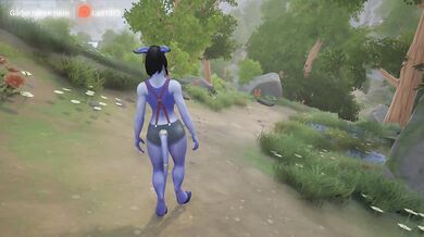 A draenei girl was fucked in the ass by different strangers' cocks. part 2