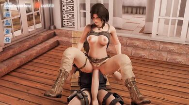 Will this huge dick be able to penetrate Lara Croft? part 2