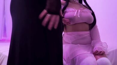 Femboy dominating his cute girlfriend - chastity, fucking