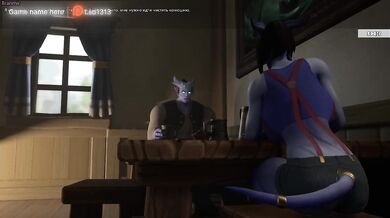 A draenei girl was fucked in the ass by different strangers' cocks