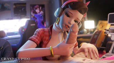 [compilation] Double Blowjob big dick [Overwatch] [Grand Cupido]