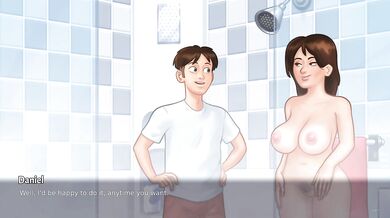 Sommertime saga | stepmom with hot scenes in the washroom 18+