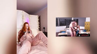 Porn video Reaction Watching and Masturbating to naughty student video