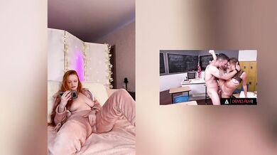 Porn video Reaction Watching and Masturbating to naughty student video