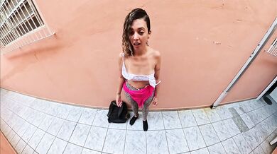 Student caught smoking had her clothes ripped and was fucked.