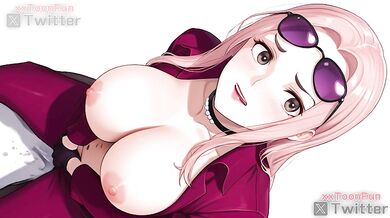 One Piece hentai Adult animation - Hina Blow Job Hand Job Tits Job Hentai animation by xxtoonfun