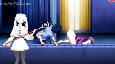 Hentai girl solo masturbation in public