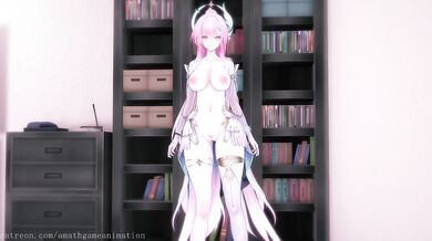 Aemeath shows us her beautiful tits and pussy