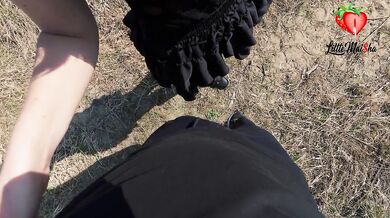 Emo girl first gives blowjob on the beach and then gets fucked at home