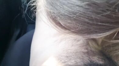 Car blowjob with cum in mouth