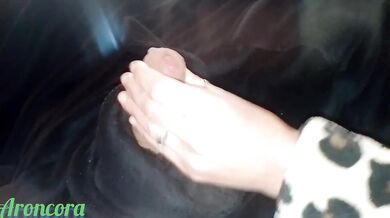 Amateur handjob spills cum inside British style