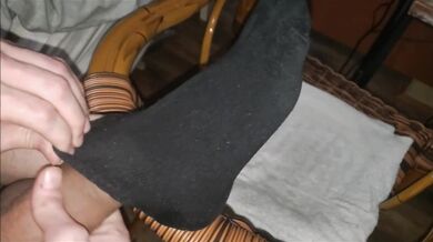 I Make Her Socks My Personal Cum Dump | Cumming on Feet Compilation