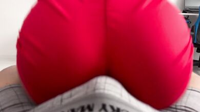 Made Step Brother Hard with my big Ass in yoga pants on his Cock Humping on sofa