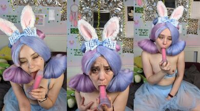 Hopping into Pleasure Easter Bunny Special: Dildo BJ & Pussy Rubbing