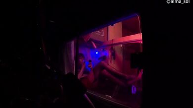 Sex Worker in Lovemobile receiving clients at highway rest area