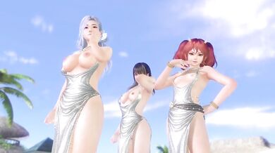 Dead or Alive Xtreme Venus Vacation Sayuri Nanami and Kanna Soiree Dore Dress Nude Mod Fanservice Appreciation