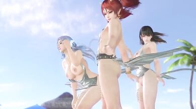 Dead or Alive Xtreme Venus Vacation Sayuri Nanami and Kanna Soiree Dore Dress Nude Mod Fanservice Appreciation