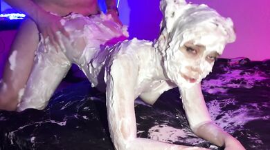 STEP-SISTER HAD A FOAM PARTY AND GOT SPERM ON HER PUSSY