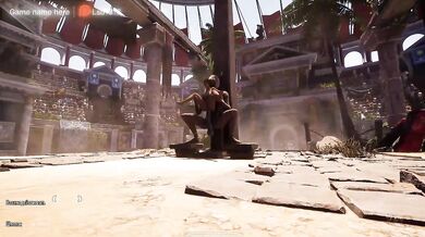 Lara Croft woke up a statue and now Lara is being fucked in every hole in front of 1,000 spectators. part 2