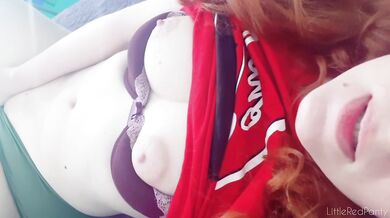 Edging with a petite redhead