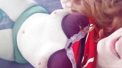 Edging with a petite redhead